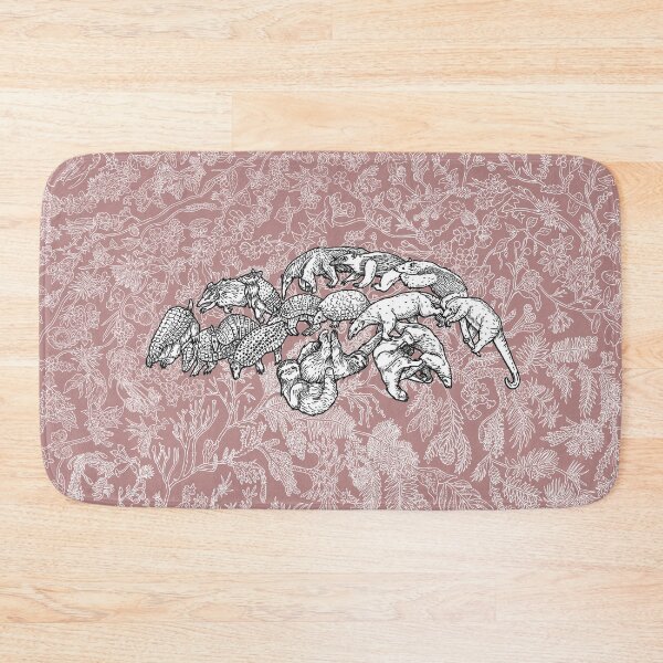 Item preview, Xenarthra - Anteaters, Sloths and Armadillos - Evolution - Pink Background designed and sold by EvolutionPoster.