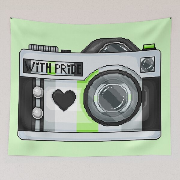 Item preview, Agender Pride Pixel Camera designed and sold by MetallicWings15.