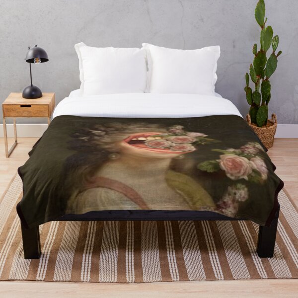 WEIRD GRIN Throw Blanket