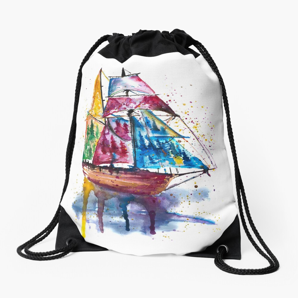Sailing Dreams Drawstring Bag