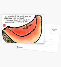 Cantaloupe Words Postcards