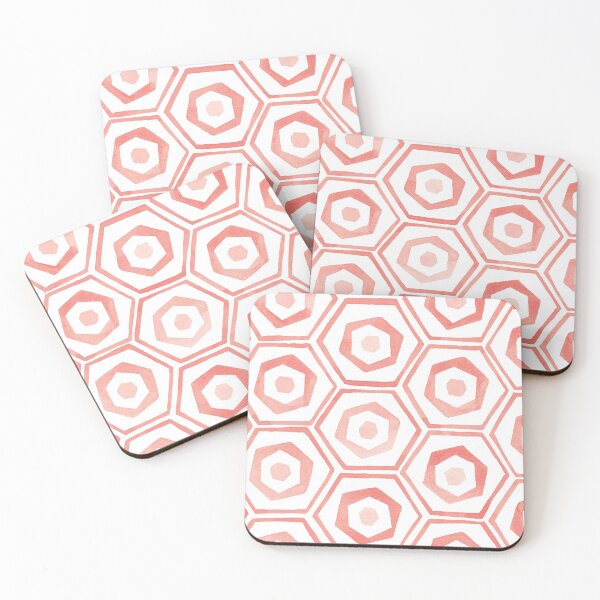 Artikelvorschau, Watercolour Hexagons | Coral entworfen und verkauft von RebeccaFlaherty.