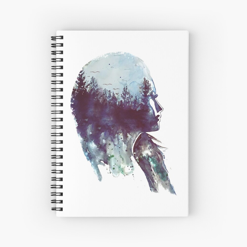 Woman - Silhouette Spiral Notebook