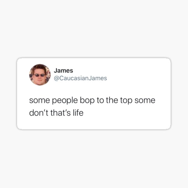 Caucasian James Tweet Sticker