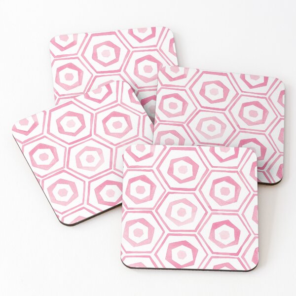 Artikelvorschau, Watercolour Hexagons | Pink entworfen und verkauft von RebeccaFlaherty.