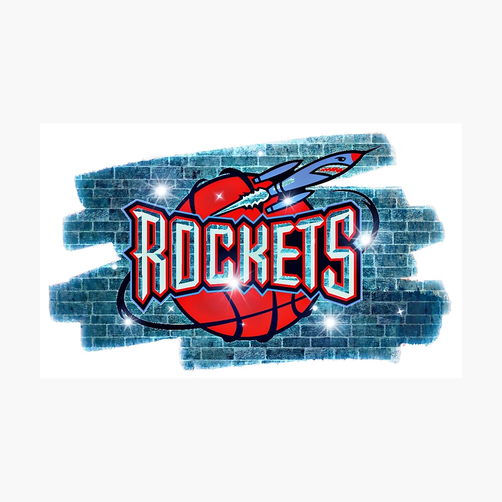 Houston Rockets Basketball Team Retro Logo Vintage Recycled Texas