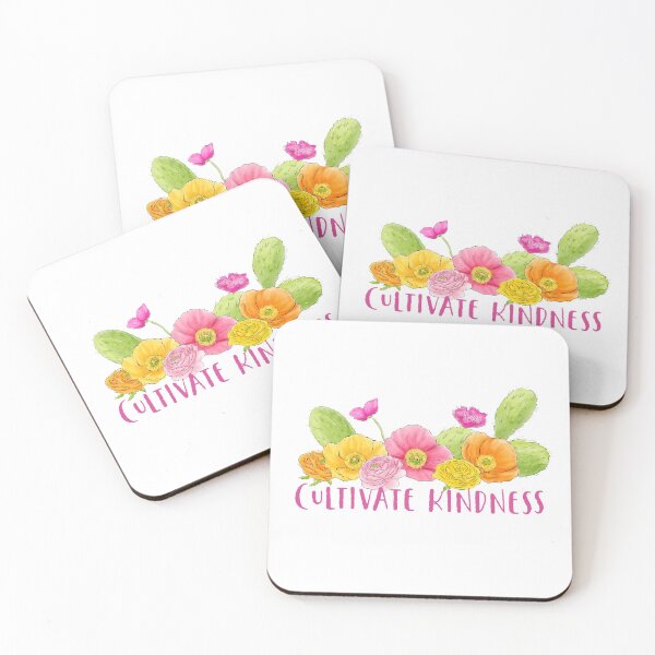 Item preview, Cultivate Kindness: flowers with cactus designed and sold by gsproductsgs.