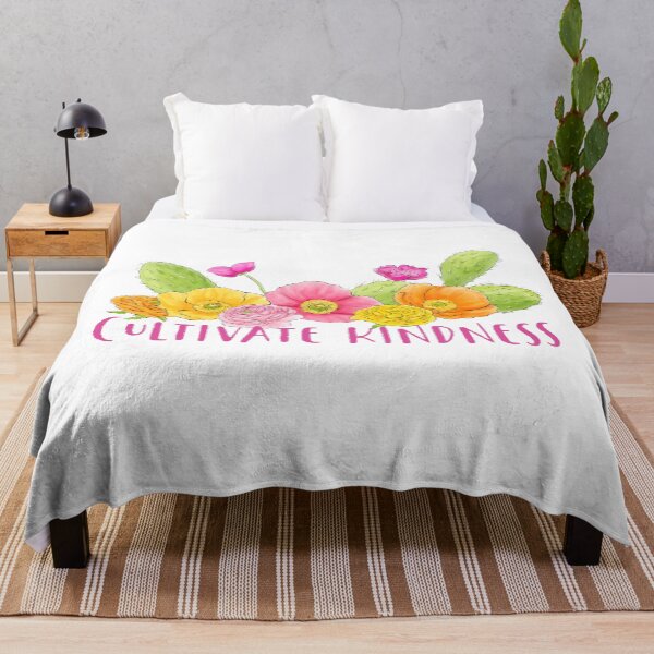 Item preview, Cultivate Kindness: flowers with cactus designed and sold by gsproductsgs.
