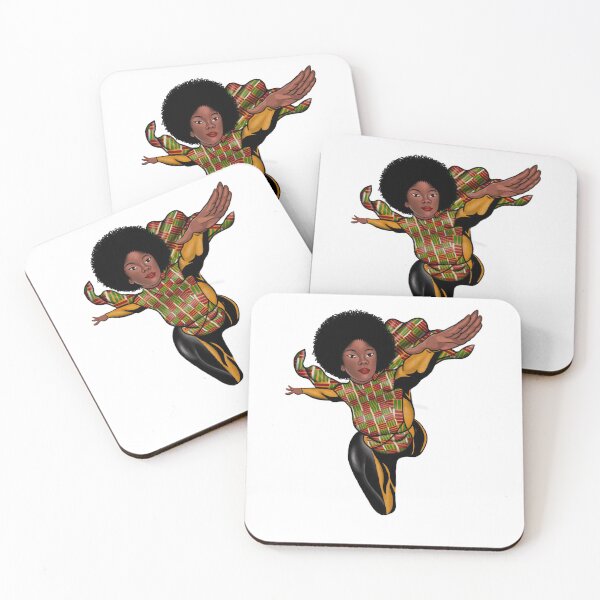 Item preview, African Kente Superhero Ghana Style Black Girl Magic designed and sold by Logiamerch.