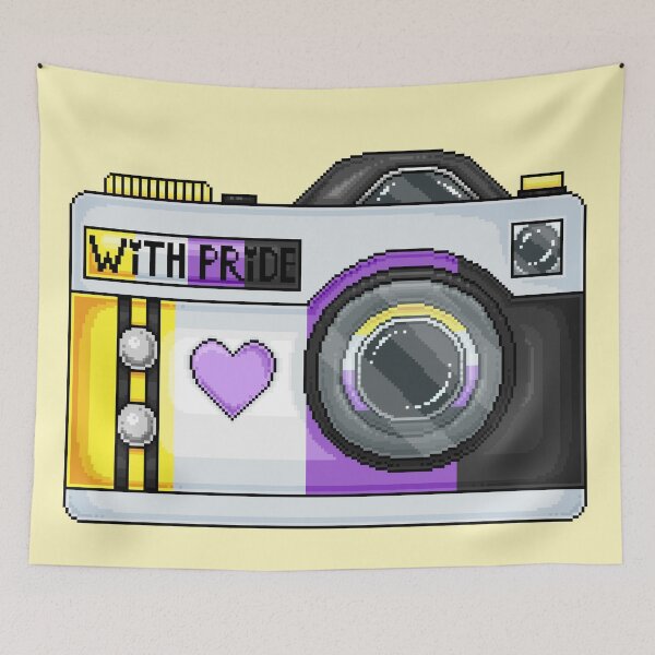 Item preview, Non-Binary Pride Pixel Camera designed and sold by MetallicWings15.