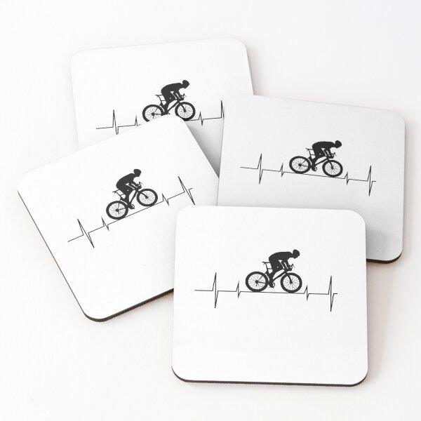 Item preview, Cycling Bicycle Gift for Bikers Mountain Bike Heartbeat Pulse designed and sold by TastefulTees.