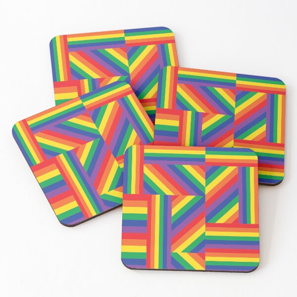 Item preview, Geometric modern Rainbow Pride Pattern designed and sold by StudioUnrefined.