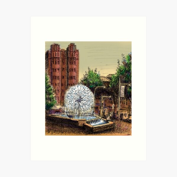 El Alamein Fountain, Kings Cross Art Print
