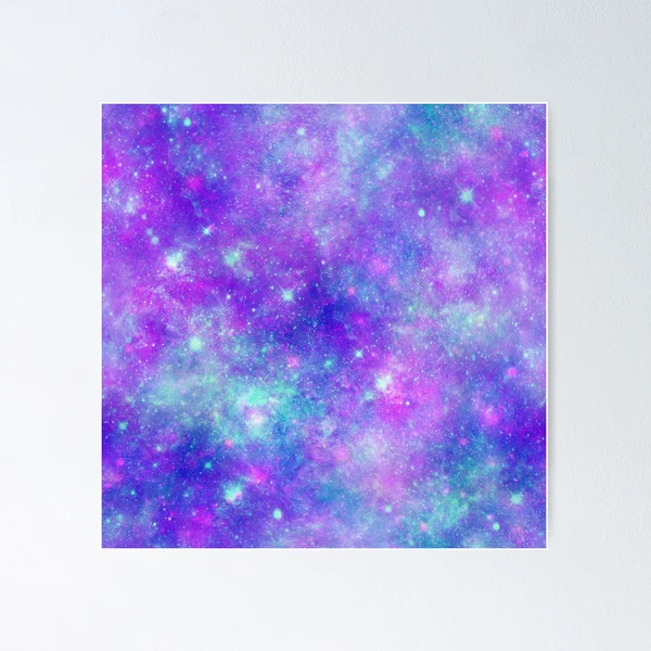 Glittery Cosmos Stickers in Galaxy Gradient Color