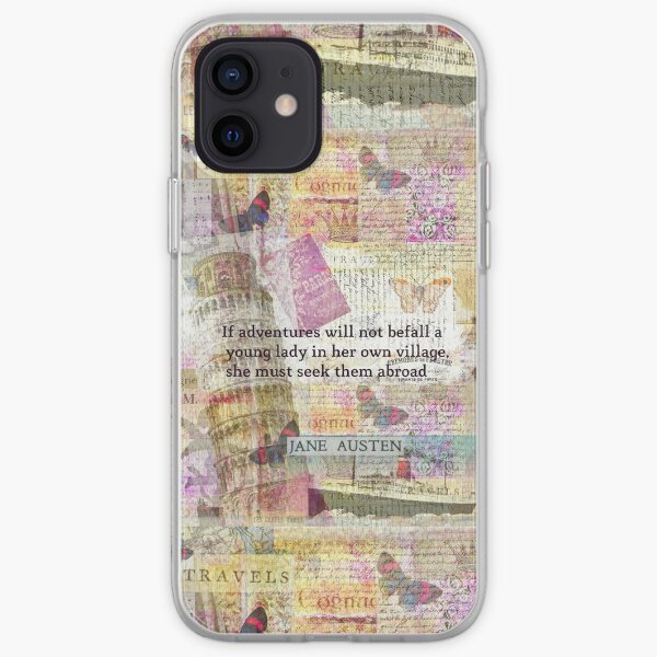 Jane Austen travel adventure quote iPhone Soft Case