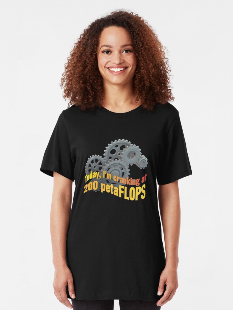 Alternate view of PetaFLOPS. Slim Fit T-Shirt