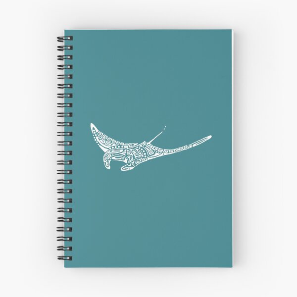 Item preview, Manta ray tattoo white turquoise background designed and sold by Zamen.
