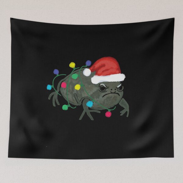 Item preview, Black Desert Rain Frog Santa Hat Christmas Tree Lights designed and sold by okpinsPets.