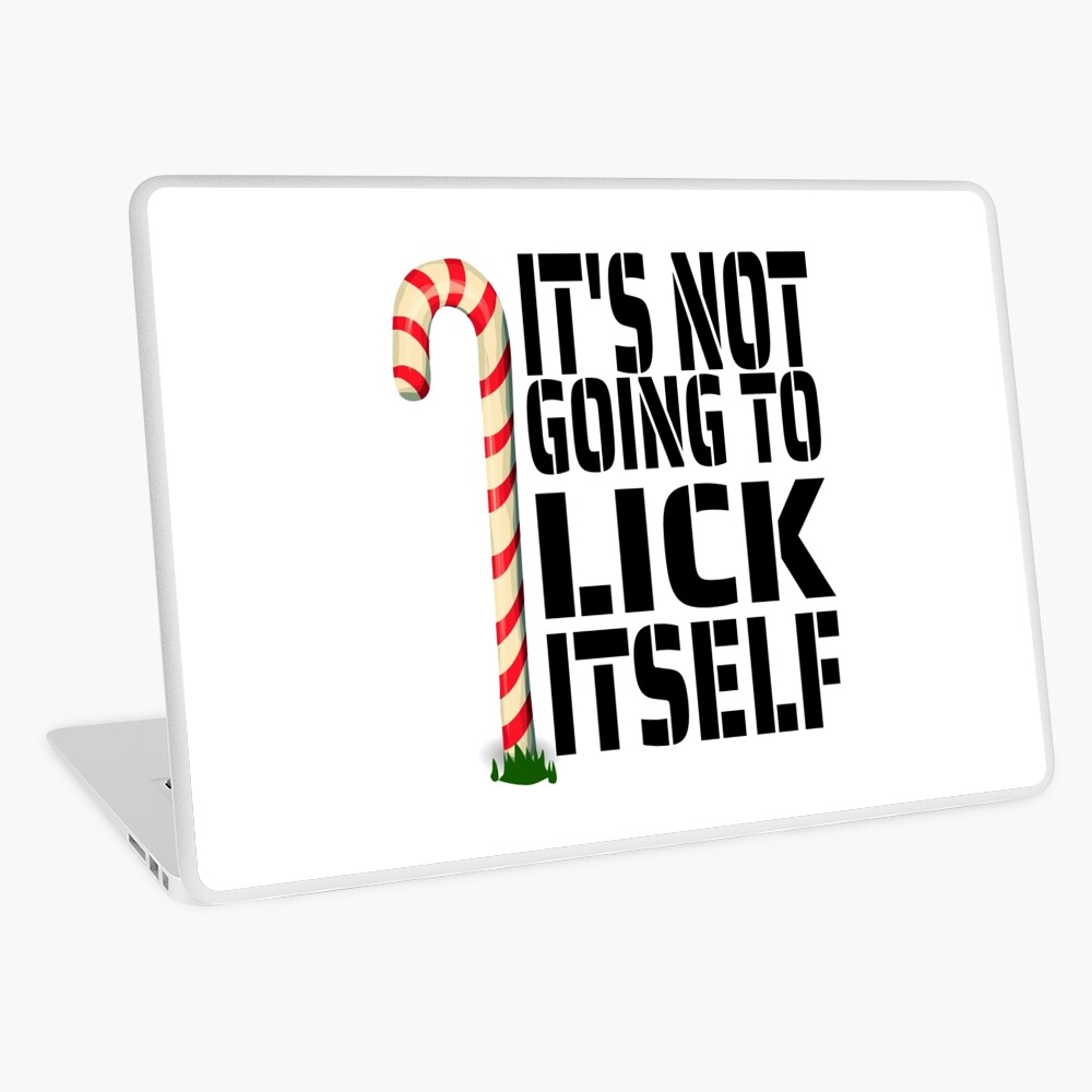 It's Not Gonna Lick Itself Candy Cane Slim Can Coolie (Red) 