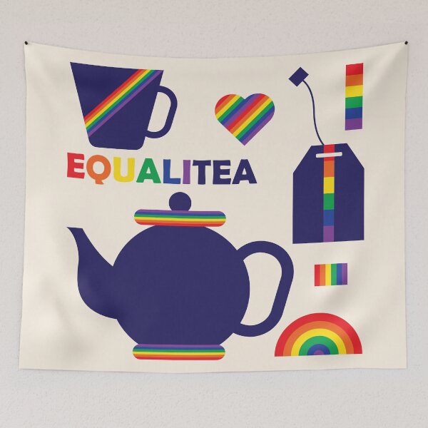 Item preview, Equality Equalitea Tea Pride Pun Design designed and sold by StudioUnrefined.