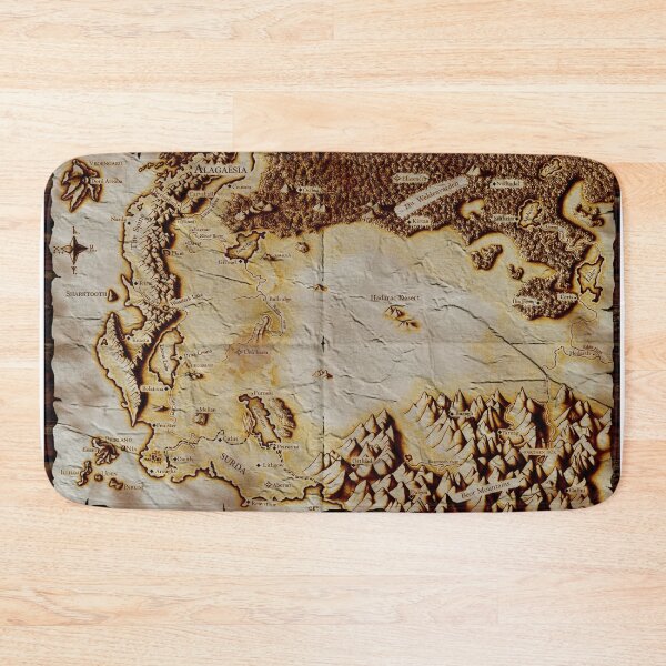 Item preview, Old folded map of Alagaësia (with background) designed and sold by locokimo.