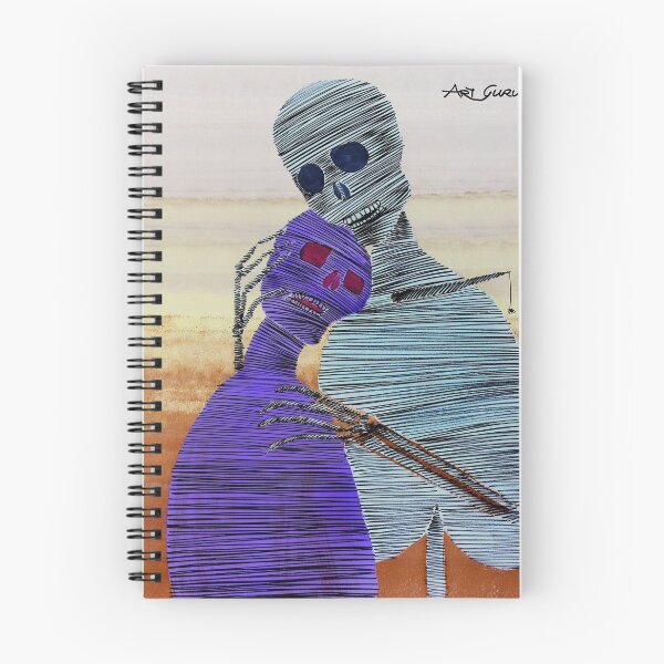 Item preview, Two Skeletons Hugging By ArtGuru 9213 - Acrylic On Paper designed and sold by Art Guru.