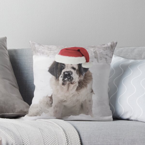 Item preview, Festive Saint bernard dog with santa hat designed and sold by HaleyRedshaw.