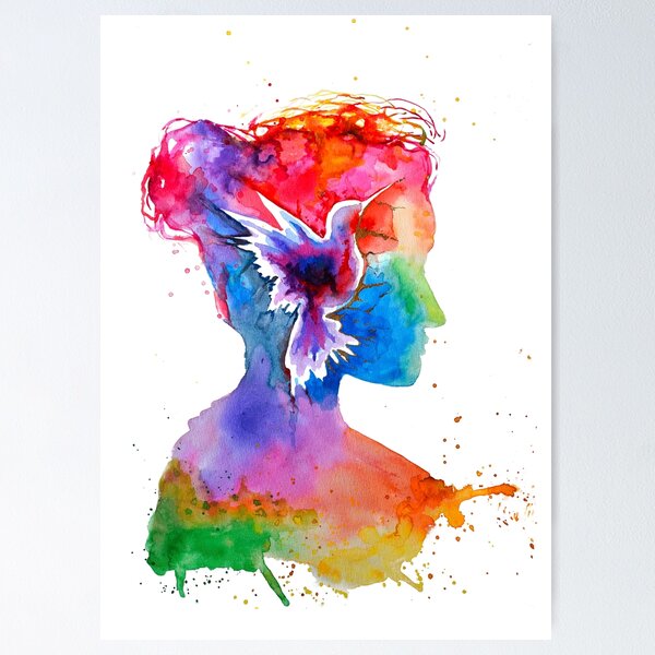Item preview, Inner Lands - Woman Silhouette with bird designed and sold by Elaine Puhek.