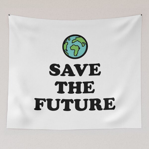 Item preview, Save the future Bold text Climate activism design designed and sold by StudioUnrefined.