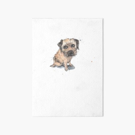 Sheepish Border Terrier Art Board Print