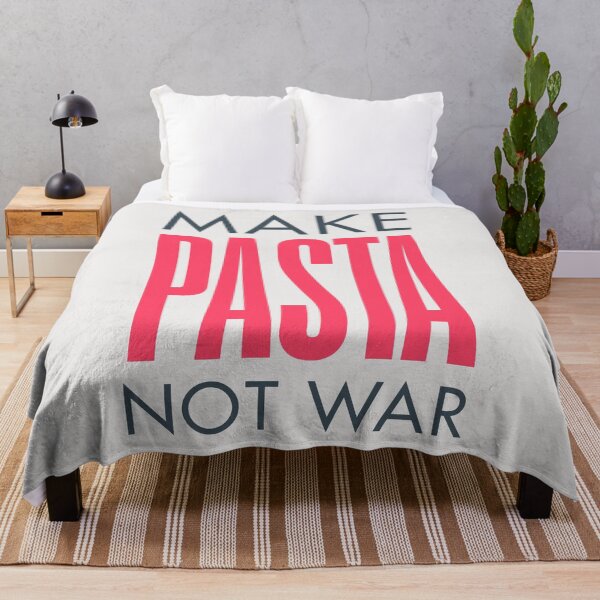 Item preview, Make pasta not war, food quote, anti war sayings peace quote, funny sentence, kitchen wall art designed and sold by Spallutos.