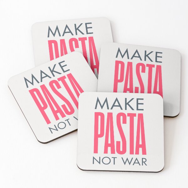 Item preview, Make pasta not war, food quote, anti war sayings peace quote, funny sentence, kitchen wall art designed and sold by Spallutos.