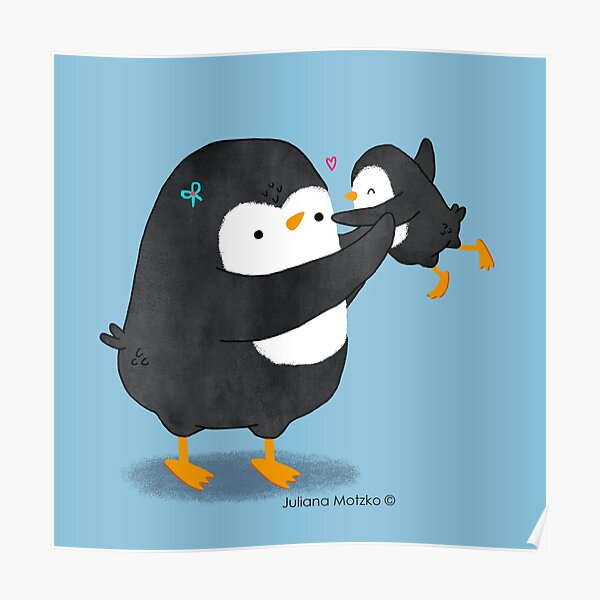 Penguin Mom and Penguin Kid Poster