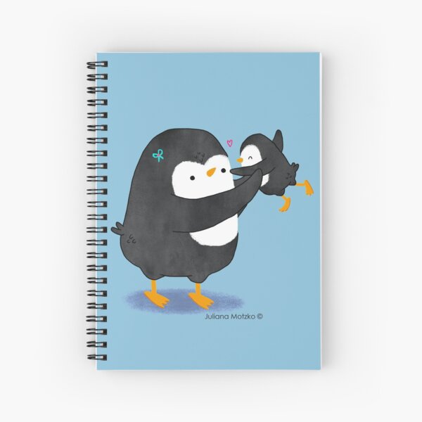 Penguin Mom and Penguin Kid Spiral Notebook
