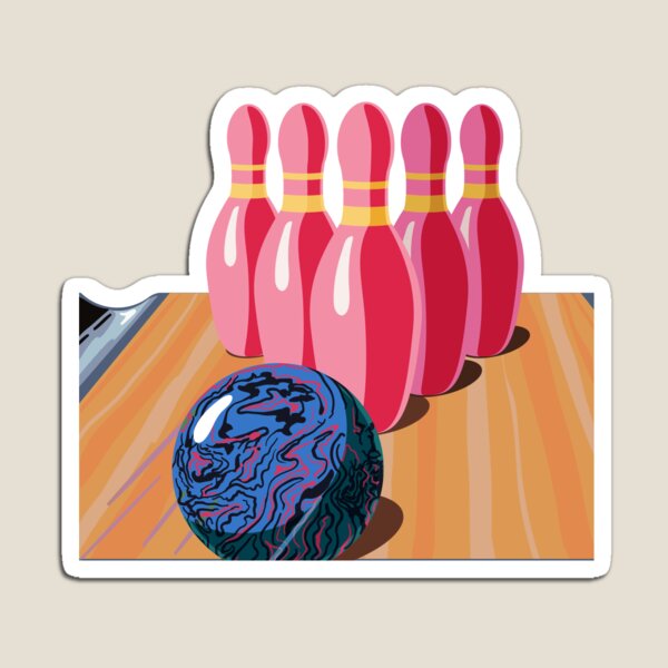 Bowling Ball & Pins Magnet