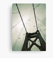 crossing mid-hudson in the rain Canvas Print