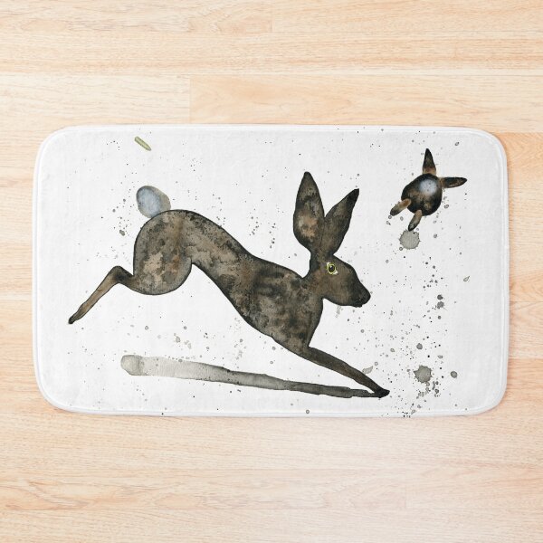 Item preview, Hop for Your Life - Watercolor Hares Escaping the Hunt designed and sold by AlicjaCurioseur.