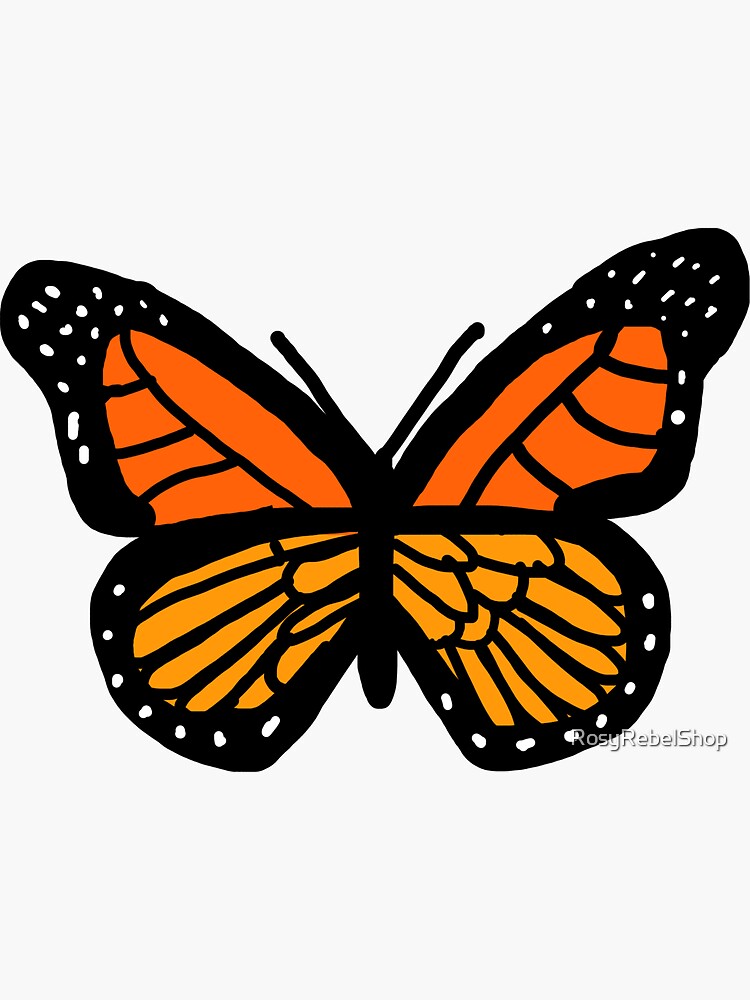 Butterfly Sticker For Sale By Rosyrebelshop Redbubble 5102