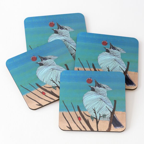Item preview, Bird Eating A Berry By ArtGuru 9267 - Acrylic On Paper designed and sold by Art Guru.