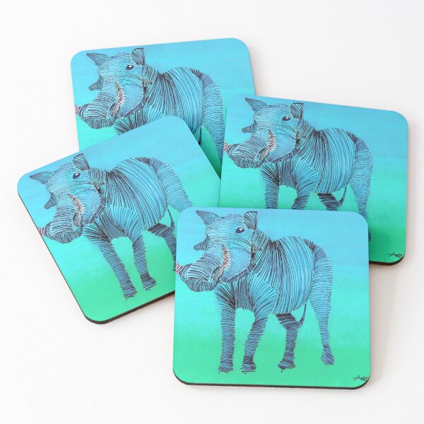Item preview, Blue Warthog By ArtGuru 9270 - Acrylic On Paper designed and sold by Art Guru.