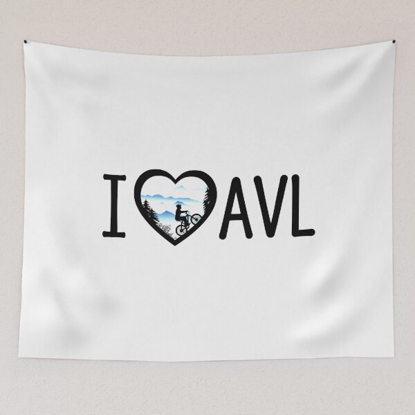 Item preview, I Love Asheville Mountain Biking - White designed and sold by Serena's Asheville Merch.