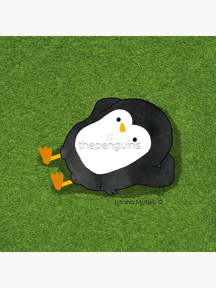 Penguin Laying on the grass by thepenguins