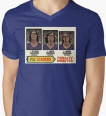 Hanson Brothers - Hockey Card! V-Neck T-Shirt