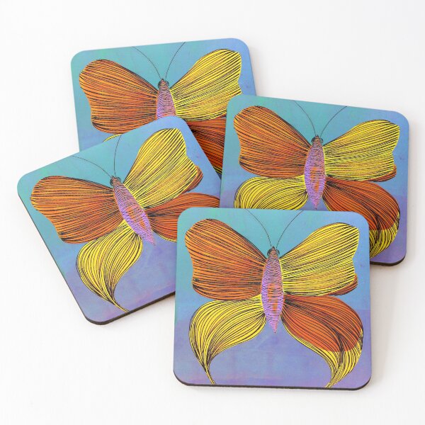 Item preview, Orange Butterfly By ArtGuru 9287 - Acrylic On Paper designed and sold by Art Guru.