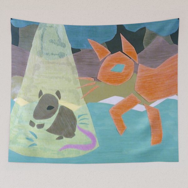 Item preview, Cat and Mouse Cut Paper Shape designed and sold by Marshmewwos.