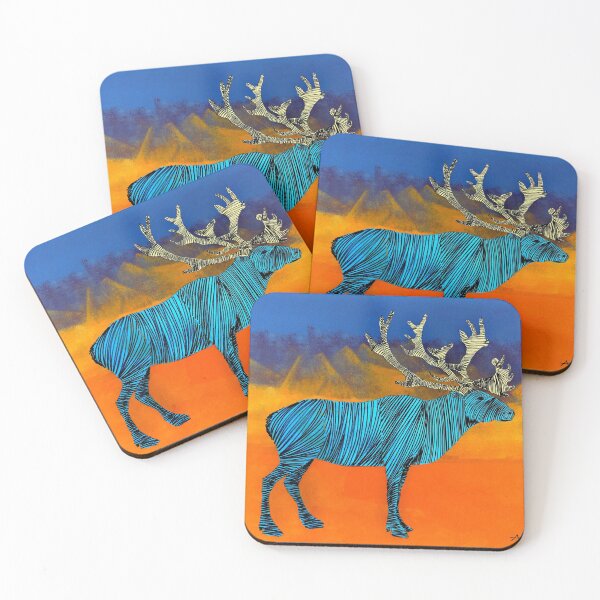 Item preview, Blue Elk By ArtGuru 9294 - Acrylic On Paper designed and sold by Art Guru.