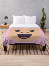 Emoji-Affe Fleecedecke