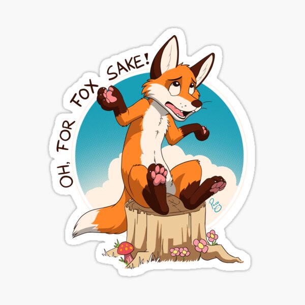 Fox Furry Therian Anthro Vixen Foxy Rectangle Stickers - CafePress