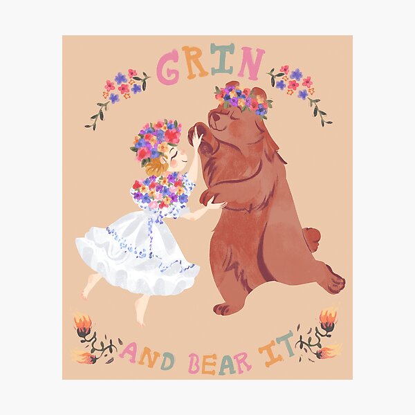 Item preview, Grin and Bear It  designed and sold by Honey Dotes.