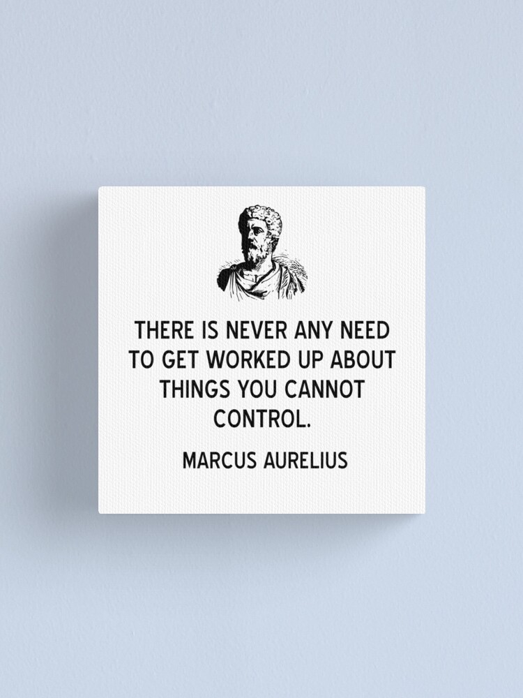 Impression Sur Toile Citation De Stoicisme Sur Le Controle Par Marcus Aurelius Par Jutulen Redbubble